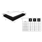 Rohová krbová mřížka Kratki LUFT NP SF 40/60 x 9 cm - černá